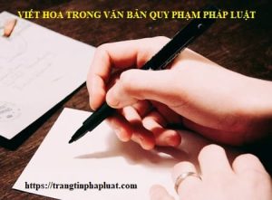 Luật ban hành văn bản quy phạm pháp luật 2025 Quy định về viết hoa trong văn bản quy phạm pháp luật từ năm 2025